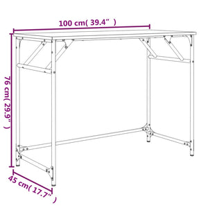 Scrivania Sonoma 100x45x76cm Legno e Acciaio Verniciato Polvere 842267