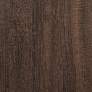 Scrivania Rovere Marrone 100x45x76cm Legno e Acciaio a Polvere 842270