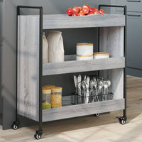 Carrello da Cucina Grigio Sonoma 70x30x82 cm Legno Multistratocod mxl 89850