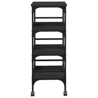 Carrello da Cucina Nero 45x35x89,5 cm in Legno Multistrato 842326