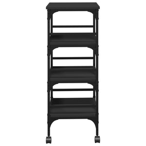 Carrello da Cucina Nero 45x35x89,5 cm in Legno Multistrato 842326