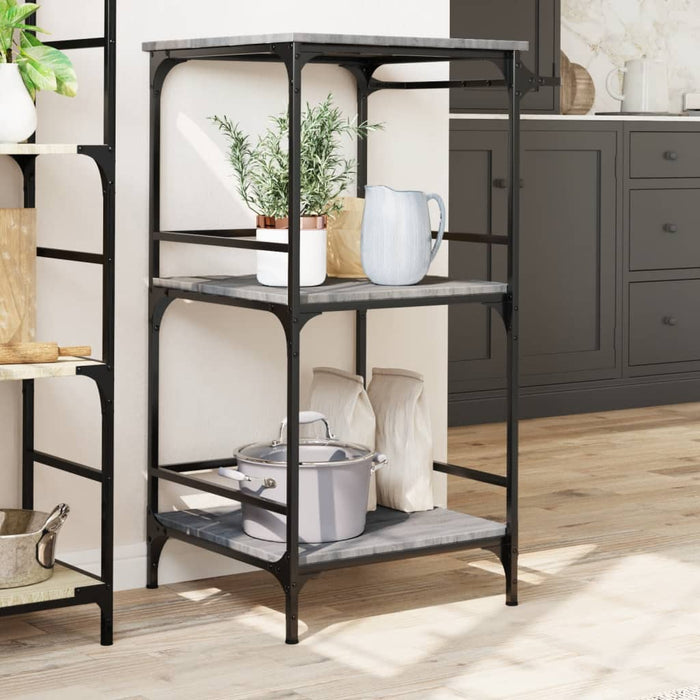 Carrello da Cucina Grigio Sonoma 60,5x50x105 cmcod mxl 114676