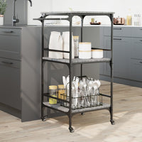 Carrello da Cucina Grigio Sonoma 60,5x50x105 cm 842339