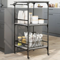 Carrello da Cucina Grigio Sonoma 60,5x50x105 cm 842339