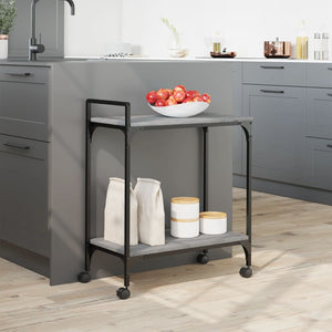 Carrello Cucina Grigio Sonoma 60,5x31x72,5 cm Legno Multistrato 842369