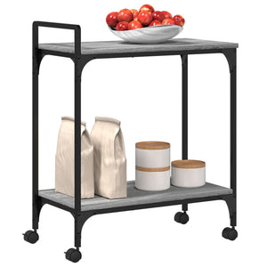 Carrello Cucina Grigio Sonoma 60,5x31x72,5 cm Legno Multistrato 842369