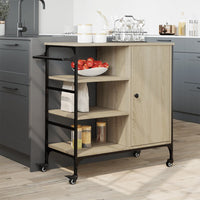 Carrello da Cucina Rovere Sonoma 87,5x38,5x84,5 cm Multistrato 842387