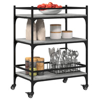 Carrello da Cucina Grigio Sonoma 65x40x86,5cm Legno Multistrato 842399