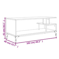 Mobile TV Nero 102x40x41cm Legno e Acciaio Verniciato a Polvere 842411