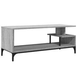 Mobile TV Grigio Sonoma 102x40x41cm Legno e Acciaio a Polvere 842414