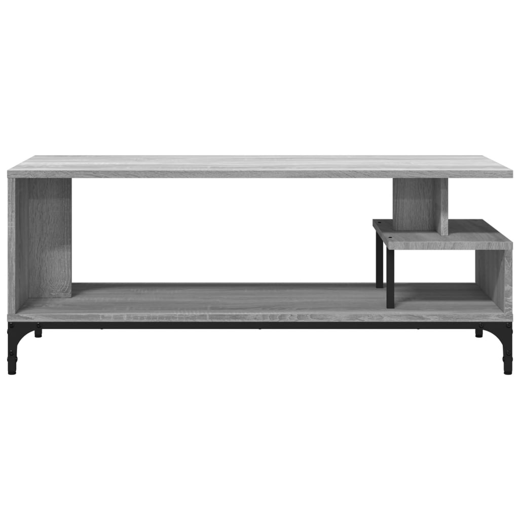 Mobile TV Grigio Sonoma 102x40x41cm Legno e Acciaio a Polvere 842414