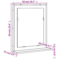 Specchio Bagno con Ripiano Rovere Sonoma 50x12x60cm Multistrato 842417