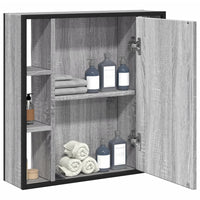 Mobile Specchio da Bagno Grigio Sonoma 60x16x60 cm Multistrato 842429