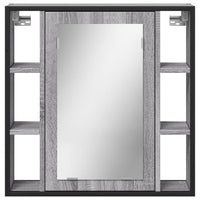 Mobile Specchio da Bagno Grigio Sonoma 60x16x60 cm Multistrato 842429