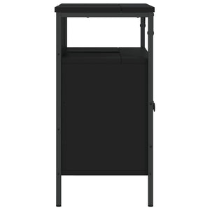 Mobile Lavabo Bagno Nero 60x30x60 cm in Legno Multistrato 842436