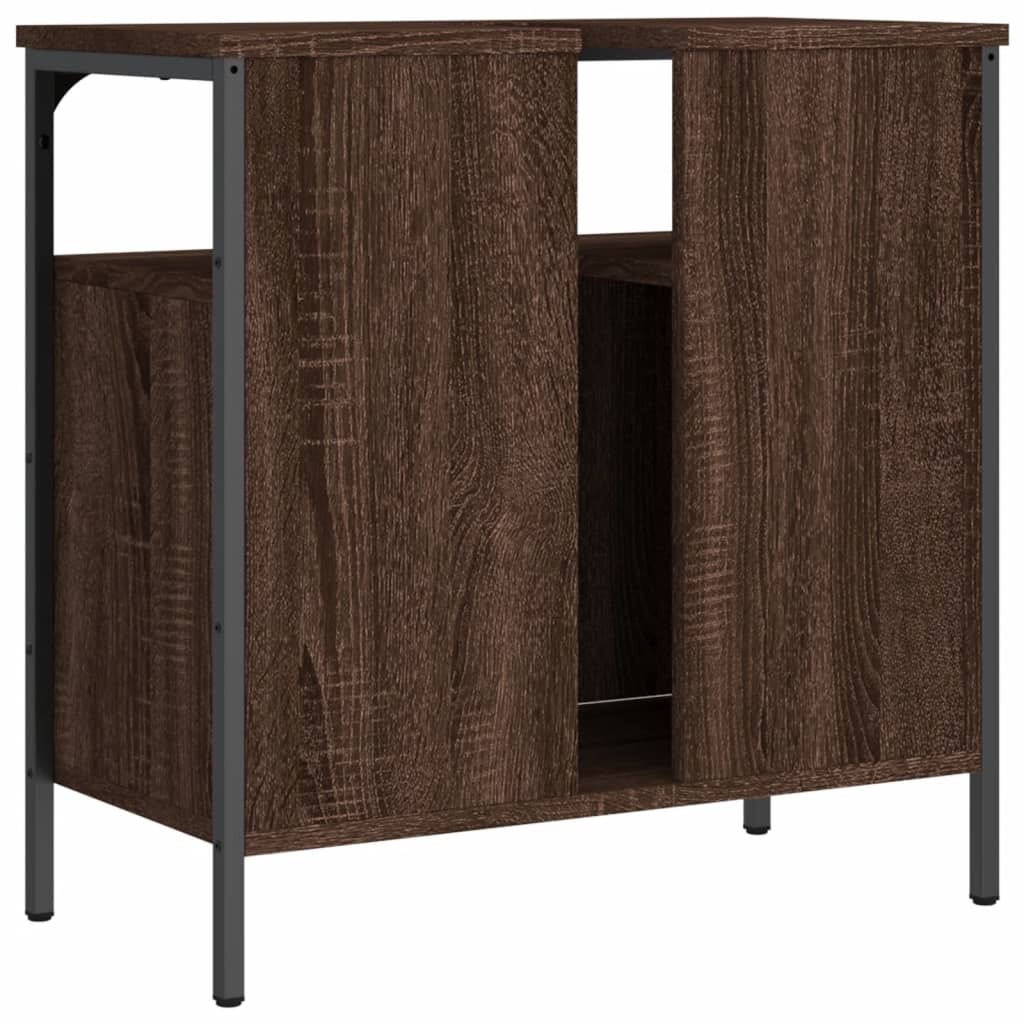 Mobile Lavabo Bagno Rovere Marrone 60x30x60cm Legno Multistrato 842440