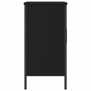 Mobile Lavabo Bagno Nero 60x30x60 cm in Legno Multistrato 842446