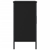 Mobile Lavabo Bagno Nero 60x30x60 cm in Legno Multistrato 842446