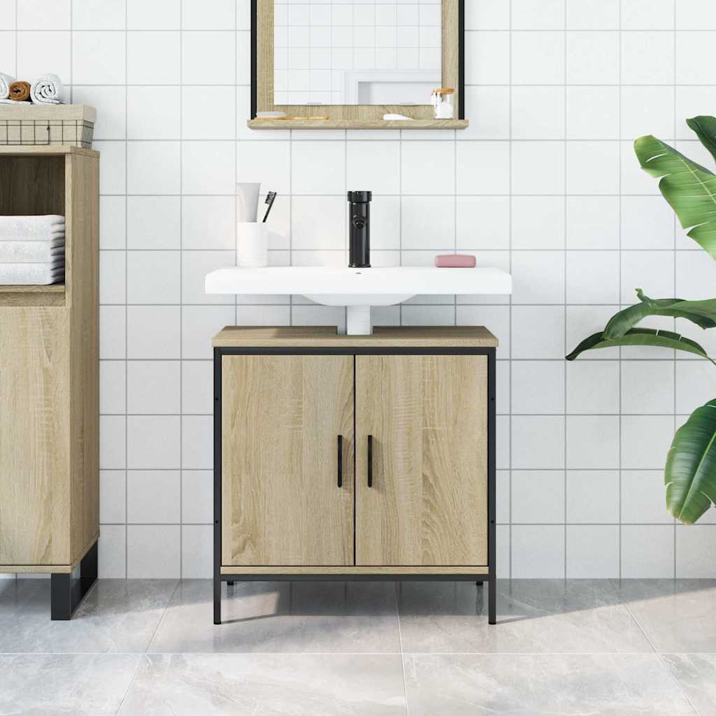 Mobile Lavabo Bagno Rovere Sonoma 60x30x60 cm Legno Multistrato 842447