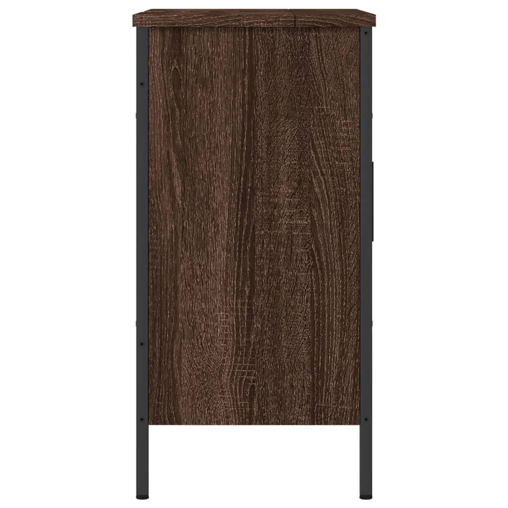 Mobile Lavabo Bagno Rovere Marrone 60x30x60cm Legno Multistrato 842450