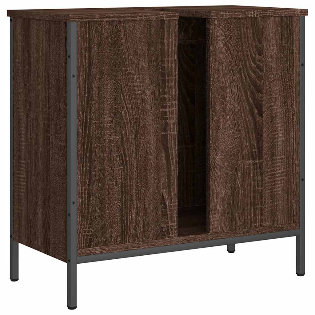 Mobile Lavabo Bagno Rovere Marrone 60x30x60cm Legno Multistrato 842450