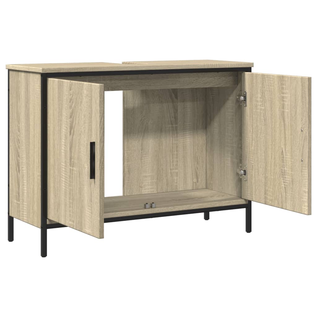 Mobile Lavabo Bagno Rovere Sonoma 80x30x60 cm Legno Multistrato 842452