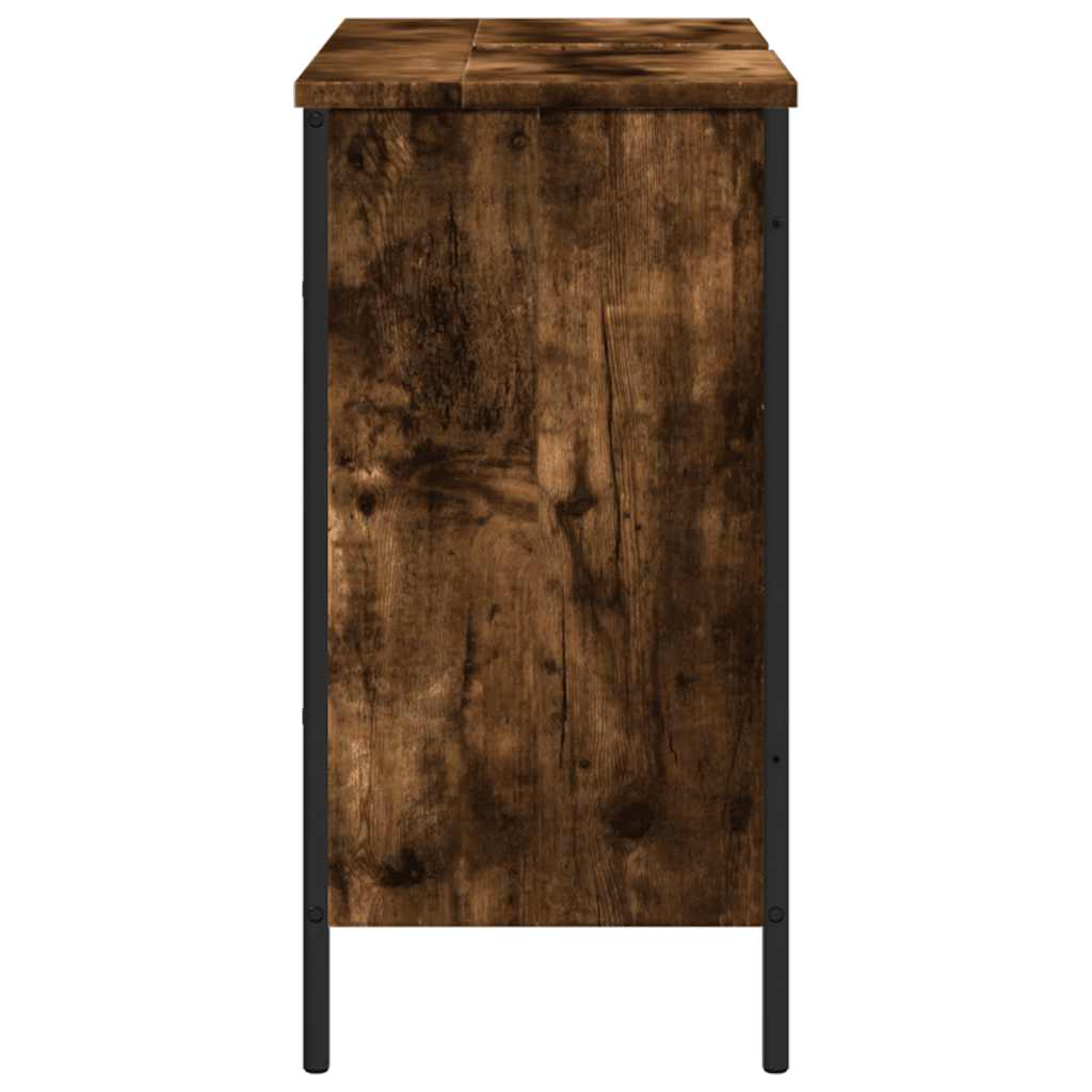 Mobile Lavabo Bagno Rovere Fumo 80x30x60 cm Legno Multistrato 842453