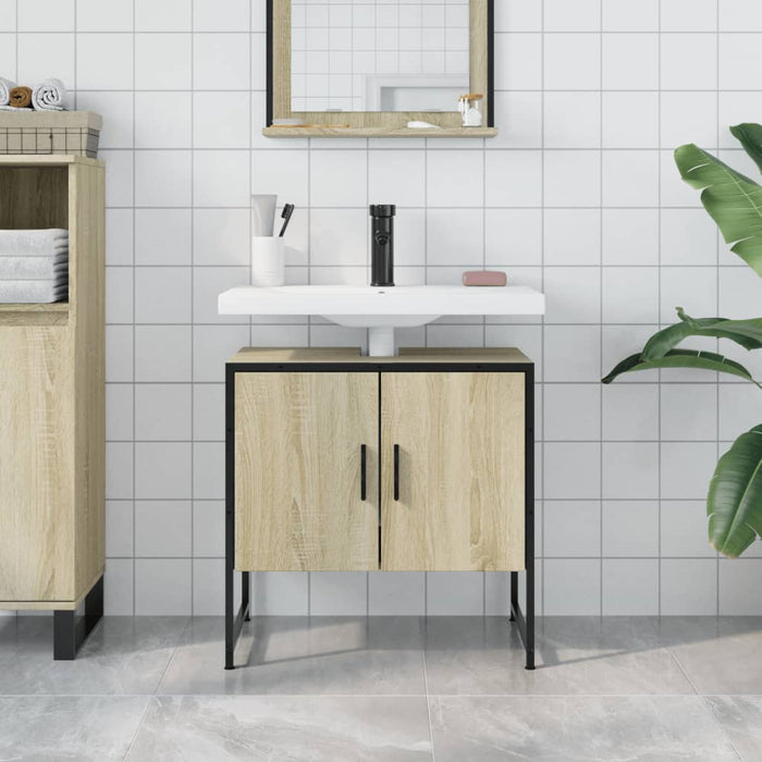 Mobile Lavabo Bagno Rovere Sonoma 60x33x60 cm Legno Multistratocod mxl 113455