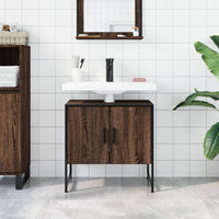 Mobile Lavabo Bagno Rovere Marrone 60x33x60cm Legno Multistrato 842460