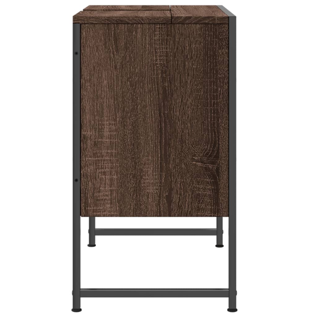 Mobile Lavabo Bagno Rovere Marrone 60x33x60cm Legno Multistrato 842460