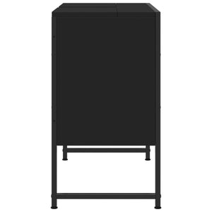 Mobile Lavabo Bagno Nero 60x30x60 cm Legno Multistrato 842461