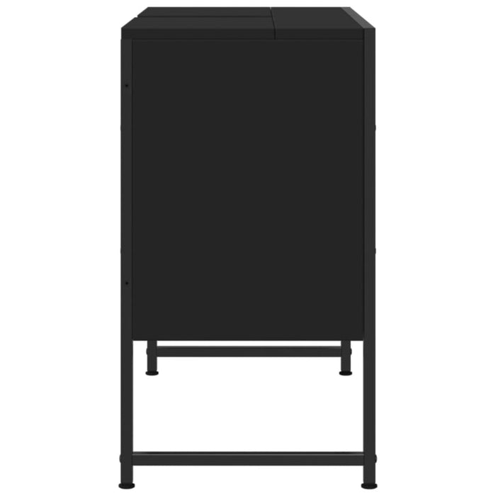 Mobile Lavabo Bagno Nero 60x30x60 cm Legno Multistrato 842461