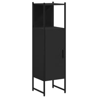 Mobile da Bagno Nero 33x33x120,5 cm in Legno Multistrato 842466