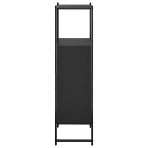 Mobile da Bagno Nero 33x33x120,5 cm in Legno Multistrato 842466