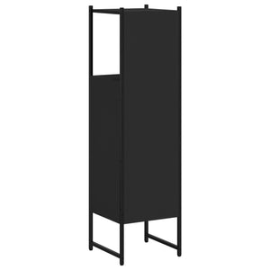 Mobile da Bagno Nero 33x33x120,5 cm in Legno Multistrato 842466