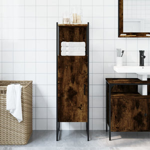 Mobile da Bagno Rovere Fumo 33x33x120,5 cm in Legno Multistratocod mxl 88495