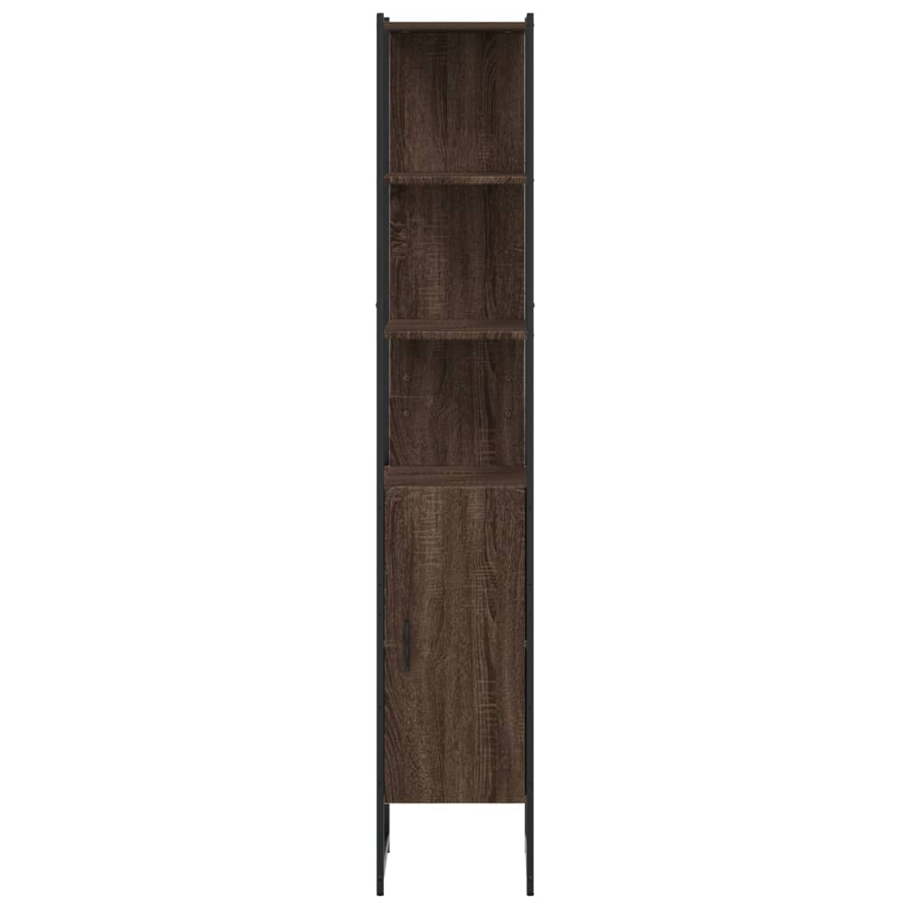 Armadietto Bagno Rovere Marrone 33x33x185,5cm Legno Multistrato 842475