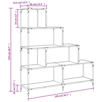 Libreria 4 Gradini Rovere Sonoma 139x33,5x149 Legno Multistrato 842477