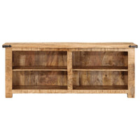 Mobile Porta TV 110x35x40 cm in Legno Massello di Mango Grezzo 376041