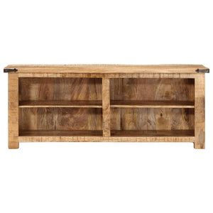 Mobile Porta TV 110x35x40 cm in Legno Massello di Mango Grezzo 376041