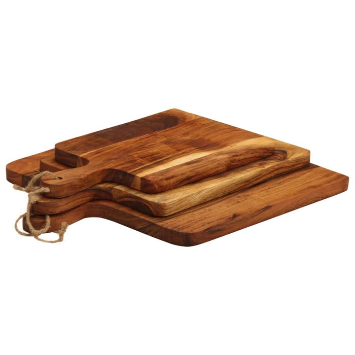 Tagliere 3pz in Legno Massello di Acacia 376051