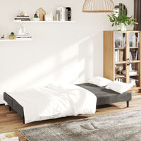 Divano Letto a 2 Posti Grigio Scuro in Vellutocod mxl 113250