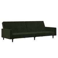 Divano Letto a 2 Posti Verde Scuro in Vellutocod mxl 87468