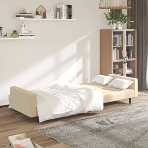 Divano Letto a 2 Posti Crema in Vellutocod mxl 87904