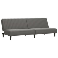 Divano Letto a 2 Posti Grigio in Similpelle 375949