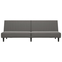 Divano Letto a 2 Posti Grigio in Similpelle 375949