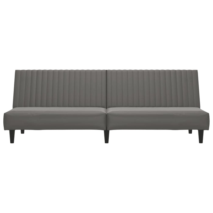 Divano Letto a 2 Posti Grigio in Similpelle 375949