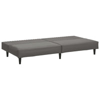 Divano Letto a 2 Posti Grigio in Similpelle 375949