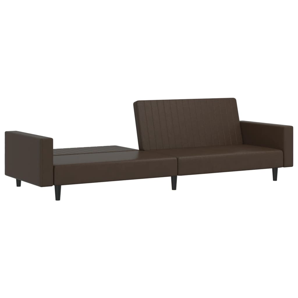 Divano Letto a 2 Posti Marrone in Similpellecod mxl 88210