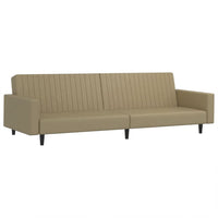 Divano Letto a 2 Posti Cappuccino in Similpelle 375954